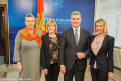 8 March 2019 MPs and WPN Coordinators Natasa Mihailovic Vacic and Stefana Miladinovic at the session of the Montenegro Women Parliament (photo: Parliament of Montenegro)